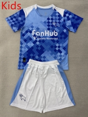 25-26 Derby County 2nd Away Blue Kids/Youth Soccer Uniform-AY
