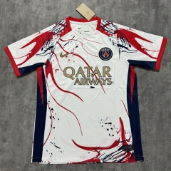 (S-4XL) 25-26 Special Version Paris White Thailand Soccer Jersey-4506