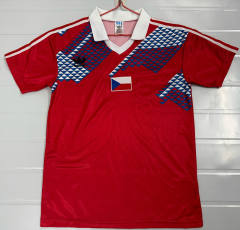 Retro Version 1990 Slovakia Home Red Thailand Soccer Jersey AAA-503