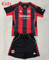 25-26 Eintracht Frankfurt Home Red&Black Kid/Youth Soccer Uniform-AY