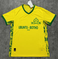 (S-4XL) 25-26 Mamelodi Sundowns Home Yellow Thailand Soccer Jersey AAA-4506