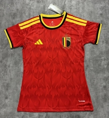 26-27 Belgium Home Red Women Thailand Soccer Jersey AAA-4506