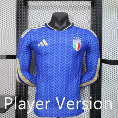 Player Version 26-27 Italy Home Blue LS Thailand Soccer Jersey AAA-888