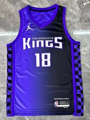 2024 Jordan Version Sacramento Kings Black&Purple #18 NBA Jersey-311