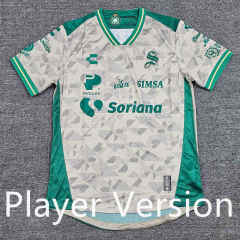 (S-4XL) Player Version 2025-2026 Santos Laguna Away Gray&Green Thailand Soccer Jersey AAA-912