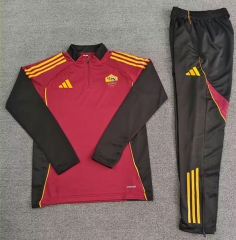 25-26 Roma Red Thailand Soccer Tracksuit-4692