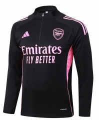 2025-2026 Arsenal Black Thailand Soccer Tracksuit Top-815