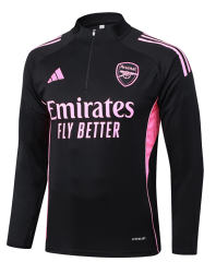 2025-2026 Arsenal Black Thailand Soccer Tracksuit Top-815