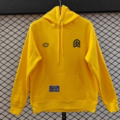 (S-3XL) Retro Embroidered Version Club América Yellow Thailand Soccer Tracksuit With Hat-CS
