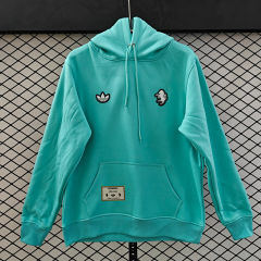 (S-3XL) Retro Embroidered Version Juventus Laker Green Thailand Soccer Tracksuit Top With Hat-CS