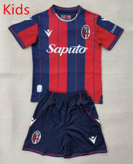 25-26 Bologna FC 1909 Home Red&Blue Kids/Youth Soccer Uniform-AY