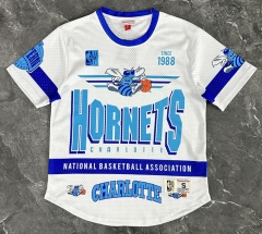 2026 MN Retro Version Charlotte Hornets White&Blue NBA Shirt-311