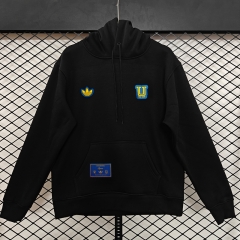 (S-3XL) Retro Embroidered Version Tigres UANL Black Thailand Soccer Tracksuit With Hat-CS