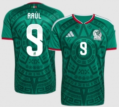 (S-4XL) 2026 World Cup Mexico Home Green (RaúL #9) Thailand Soccer Jersey AAA-4506