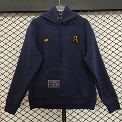 (S-3XL) Retro Embroidered Version Club América Royal Blue Thailand Soccer Tracksuit With Hat-CS