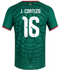 (S-4XL) 2026 World Cup Mexico Home Green (J. Cortizo #16) Thailand Soccer Jersey AAA-4506