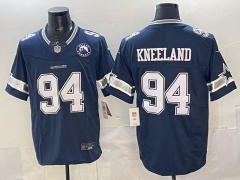 (Logo 3) Dallas Cowboys 3 Generations Royal Blue #94 NFL Jersey-0840