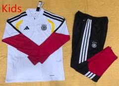 25-26 Germany White Kids/Youth Soccer Tracksuit-GDP