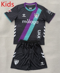 25-26 Málaga CF Away Black Kids/Youth Soccer Uniform-AY