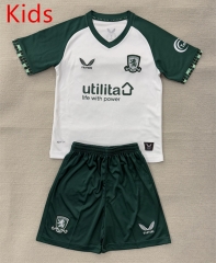 25-26 Middlesbrough 2nd Away White&Green Kids/Youth Soccer Uniform-AY