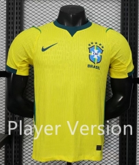 Player Version 26-27 Brazil Home Yellow Thailand Soccer Jersey AAA-888