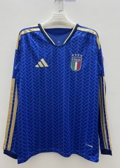 26-27 Italy Home Blue LS Thailand Soccer Jersey AAA