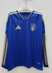26-27 Italy Home Blue LS Thailand Soccer Jersey AAA