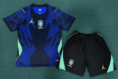 2026 World Cup Brazil Away Blue&Black Soccer Uniform-6748