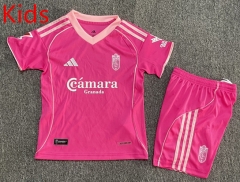 2025-2026 Granada CF 2nd Away Pink Kid/Youth Soccer Uniform-7809