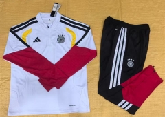 25-26 Germany White Thailand Soccer Tracksuit-GDP