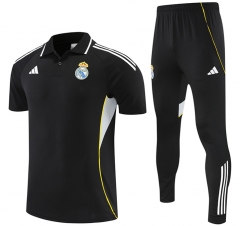 25-26 Real Madrid Black Thailand Polo Uniform-4627