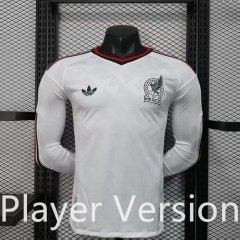 Player Version 26-27 Mexico Away White LS Thailand Soccer Jersey AAA-888
