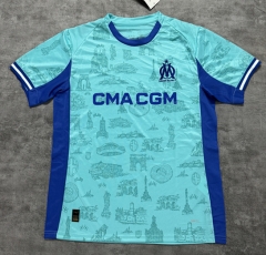 (S-4XL) 25-26 Olympique de Marseille 4th Away Blue Thailand Soccer Jersey AAA-4506