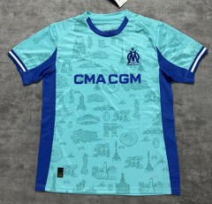 (S-4XL) 25-26 Olympique de Marseille 4th Away Blue Thailand Soccer Jersey AAA-4506