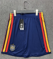 26-27 Spain Home Royal Blue Thailand Soccer Shorts-718