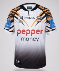 (S-7XL) 2026 Wests Tigers Away White&Black Thailand Rugby Shirt