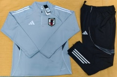 25-26 Japan Light Grey Thailand Soccer Tracksuit-GDP