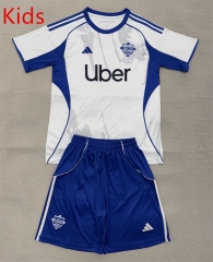 2025-2026 Como Away White&Blue Kid/Youth Soccer Uniform-AY