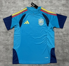 (S-4XL) 2026 World Cup Spain Blue Thailand Soccer Training Jersey-4506