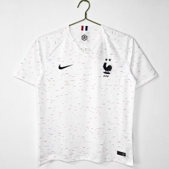 Retro Version 2018 France Away White Thailand Soccer Jersey AAA-C1046