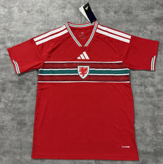 (S-4XL) 26-27 Wales Home Red Thailand Soccer Jersey AAA-4506