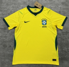 (S-4XL) 26-27 Brazil Home Yellow Thailand Soccer Jersey AAA-4506