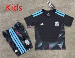 2026 World Cup Argentina Goalkeeper Black Kids/Youth Soccer Uniform-6748