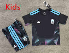 2026 World Cup Argentina Goalkeeper Black Kids/Youth Soccer Uniform-6748