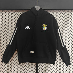 Player Version 25-26 Benfica Black Thailand Soccer Tracksuit Top With Hat-CS