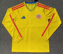 (S-2XL) 2026 World Cup Colombia Home Yellow LS Thailand Soccer Jersey AAA-5378