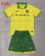 2025-2026 Norwich City Home Yellow Kids/Youth Soccer Uniform-AY