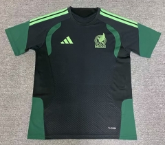 (S-4XL) 25-26 Mexico Black Thailand Training Soccer Jersey AAA-912