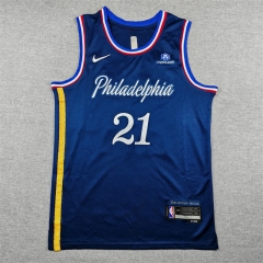 2026 City Edition Philadelphia 76ers Dark Blue #21 NBA Jersey-1380