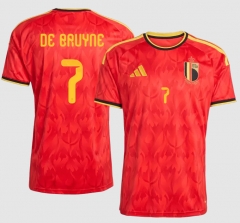 (S-4XL) 2026 World Cup Belgium Home Red (DE BRUYNE #7) Thailand Soccer Jersey AAA